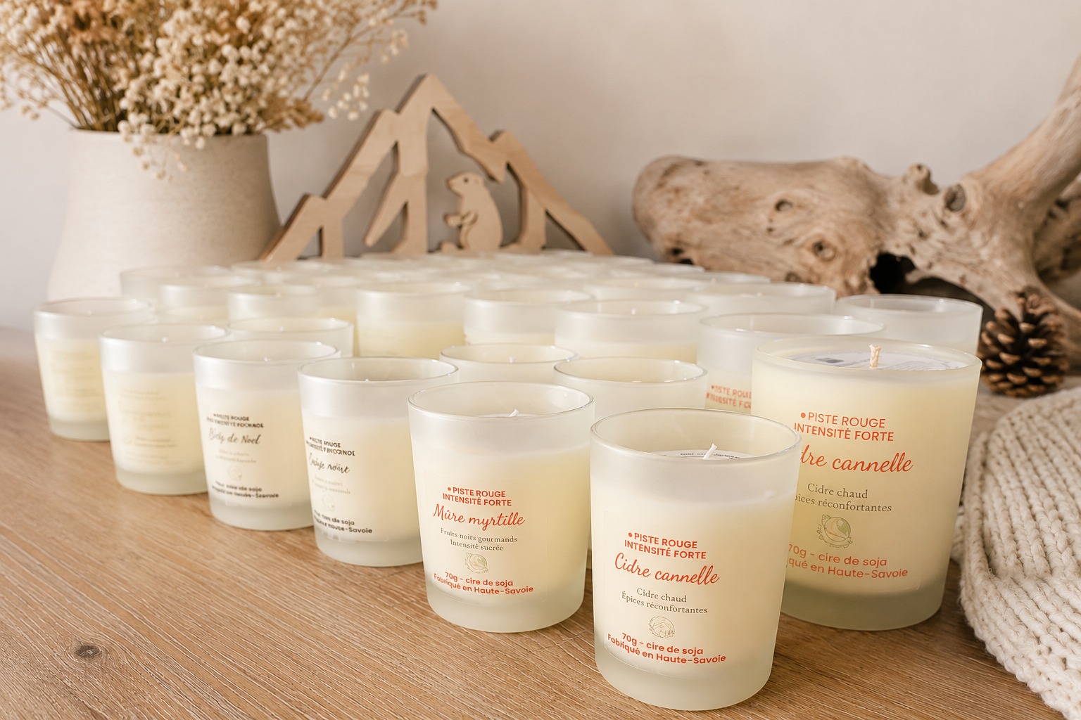 Les Classiques, bougies artisanales disponibles en plusieurs formats