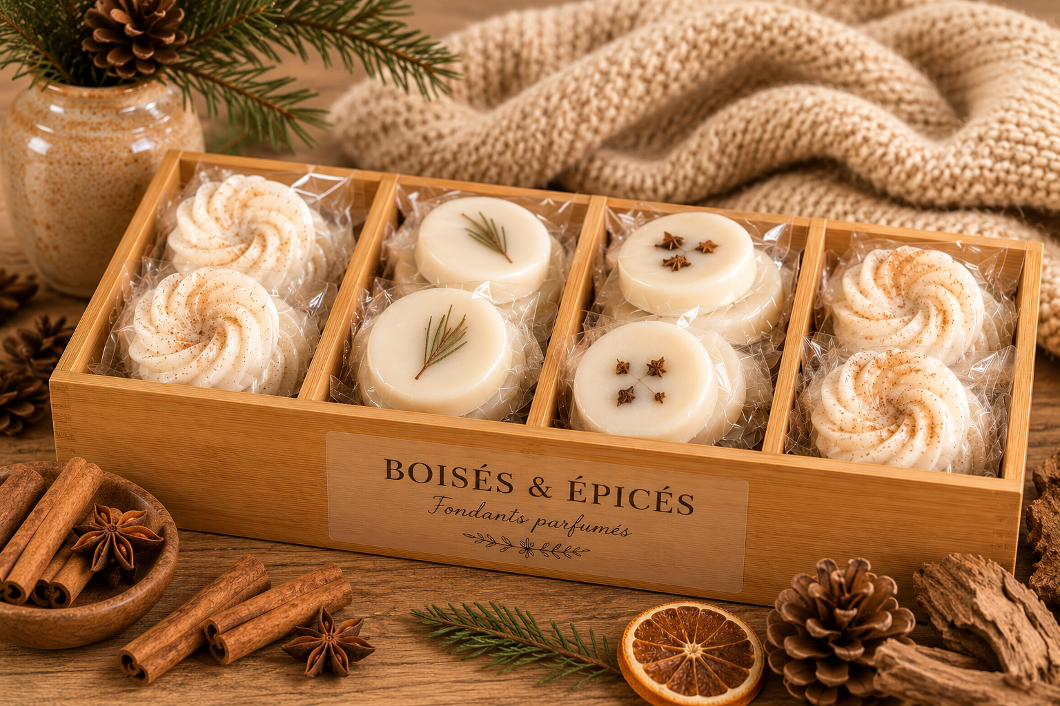 Fondants parfumés boisés et épicés