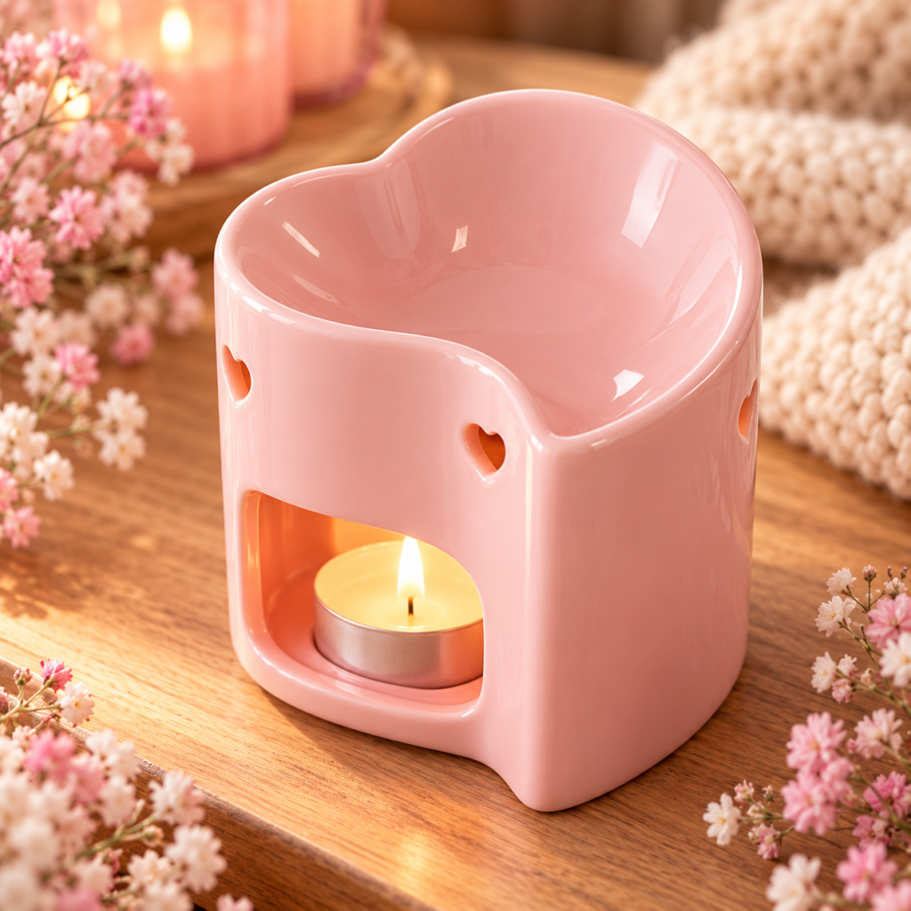Brûle-parfum Cœur rose